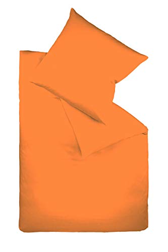 fleuresse 9200 Colours Interlock Jersey Bettwäsche aus 100% Baumwolle, Oekotex Standard 100, orange, 135 x 200 cm von fleuresse