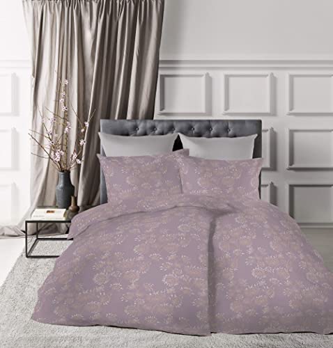 fleuresse Bettwäsche Black Premium Jersey (74318) (Mauve 0004, 1 x 80x80 + 1 x 135x200 cm) von fleuresse