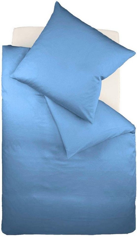fleuresse Bettwäsche Colours in 135x200, 155x220 oder 200x200 cm, Mako-Satin, 3 teilig, Bettwäsche aus 100% Baumwolle, uni, mit Reißverschluss von fleuresse