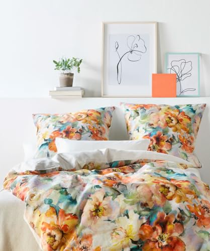 fleuresse Bettwäsche Provence Cassis Halbleinen (344413) (1 x 80x80 + 1 x 135x200 cm), 344413-0009 von fleuresse