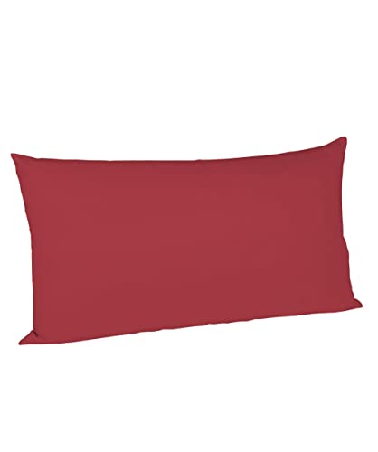 Fleuresse Colours Kissenbezug, Mako Satin, Rot, 40 x 80 cm von fleuresse