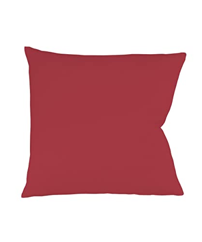 Fleuresse Colours Kissenbezug, Mako Satin, Rot, 80 x 80 cm von fleuresse