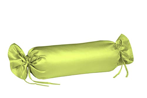 fleuresse Colours Uni-Mako-Satin-Nackenrolle 40 x 15, 100% Baumwolle von fleuresse