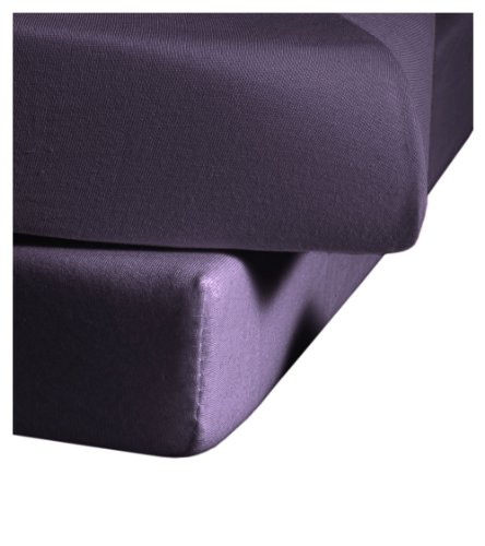 fleuresse Comfort Spannbettlaken (96 % Baumwolle, 4 % Elasthan), mit Rumdumgummizug, Ökotex Standard 100, für Matratzen bis 26 cm Höhe, 90 - 100 x 200 - 220 cm, lavendel von fleuresse