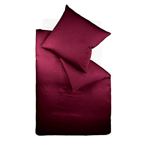 fleuresse G-009100-4074-0200 Makosatin Bettwäsche colours Uni 155 x 200 cm pflaume (4074) von fleuresse