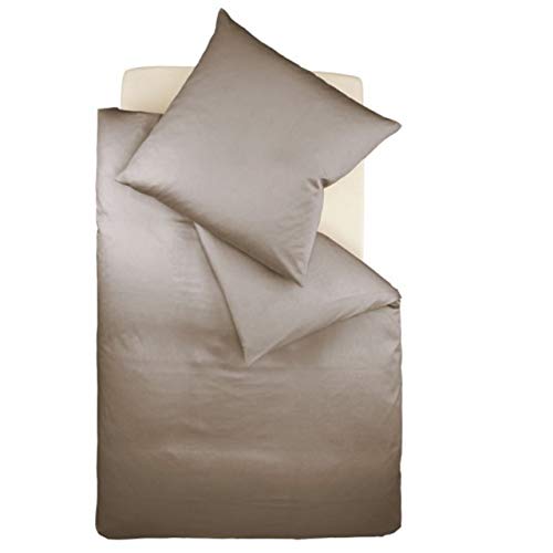 fleuresse Interlock-Jersey-Bettwäsche Colours Taupe 9042 Größe: 155 x 200 cm von fleuresse
