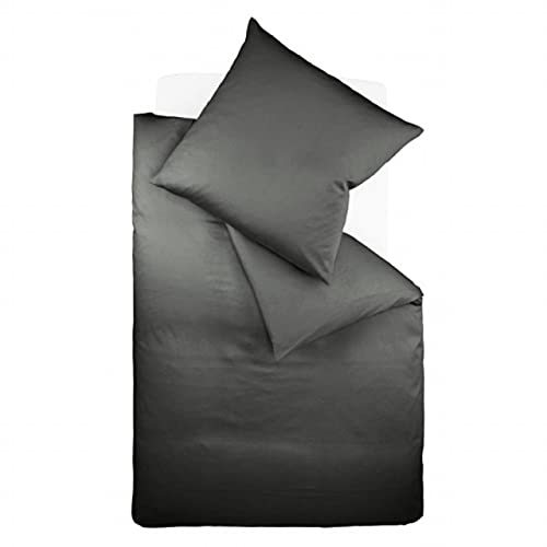 fleuresse Interlock-Jersey-Bettwäsche Colours anthrazit 9031 Größe 155x220 cm von fleuresse