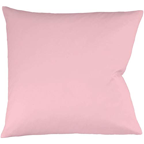 fleuresse Interlock-Jersey-Kissenbezug Uni Colours Rose 4040 9200 Colours Interlock Jersey Kissenbezug aus 100% Baumwolle, Oekotex Standard 100, 40 x 15 cm, rosa von fleuresse