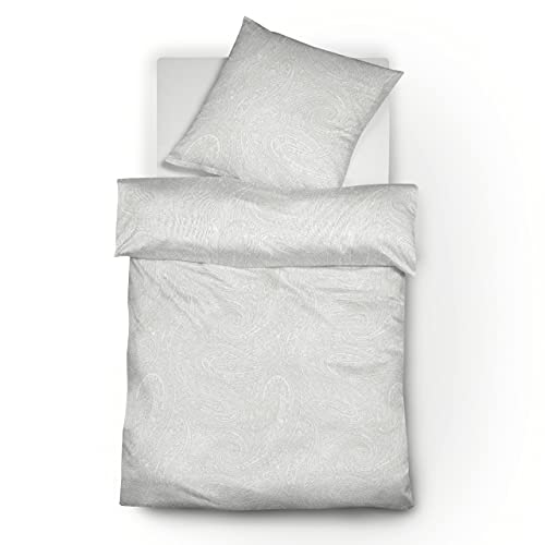 fleuresse Jacquard Leinen-Bettwäsche Provence Prestige, Silber 200x200 + 2 x 80x80 cm fleuresse Jacquard Leinen-Bettwäsche Provence Prestige, Silber 200x200 + 2 x 80x80 cm von fleuresse