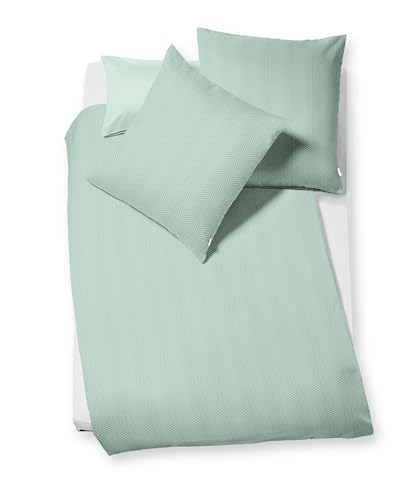 fleuresse Jaquard Damast Bettwäsche Jade Stipes Größe 155x220+80x80 cm Farbe Matcha fleuresse Jaquard Damast Bettwäsche Jade Stipes Größe 155x220+80x80 cm Farbe Matcha von fleuresse