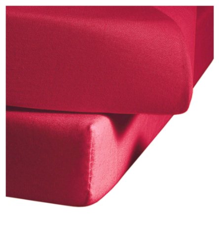 fleuresse Jenny C klassisches Jersey-Spannlaken, 100% Baumwolle, mit praktischem Rundumgummi, Fb. Kirschrot, Größe 200 x 200 cm, auch passend für 180/190 x 200 fleuresse Jenny C klassisches Jersey-Spannlaken, 100% Baumwolle, mit praktischem Rundumgummi, Fb. Kirschrot, Größe 200 x 200 cm, auch passend für 180/190 x 200 von fleuresse