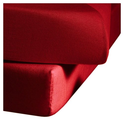 fleuresse Jenny C klassisches Jersey-Spannlaken, 100% Baumwolle, mit praktischem Rundumgummi, Fb. Bordeaux-Rot, Größe 200 x 200 cm, auch passend für 180/190 x 200 fleuresse Jenny C klassisches Jersey-Spannlaken, 100% Baumwolle, mit praktischem Rundumgummi, Fb. Bordeaux-Rot, Größe 200 x 200 cm, auch passend für 180/190 x 200 von fleuresse