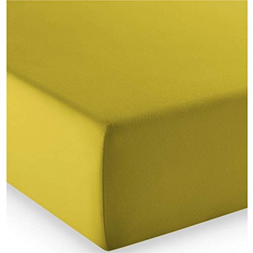 fleuresse Mako-Jersey-Spannlaken Comfort Farbe Oliv 7049 Größe: 150x200 cm von fleuresse