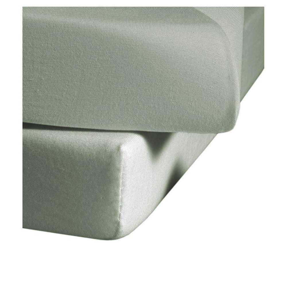 fleuresse Mako Satin Baumwolle Spannbettlaken Colours 100x200 cm Grau von fleuresse