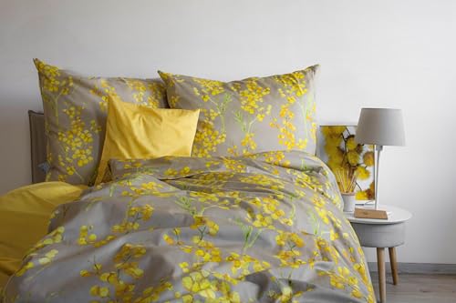 fleuresse Mako-Satin Bettwäsche 200x220 Mimose Blüten hellblau gelb 114411-2 fleuresse Mako-Satin Bettwäsche 200x220 Mimose Blüten hellblau gelb 114411-2 von fleuresse