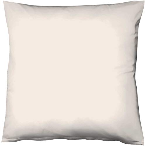 fleuresse Mako-Satin-Kissenbezug Uni Colours Porzellan 9050 Größe 80x80 cm von fleuresse