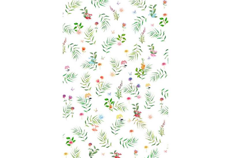 fleuresse Matratze, Decken, Spannbetttuch Fleuresse Multifunktionales Plaid aus Mako Satin, Multicolor Blumen von fleuresse
