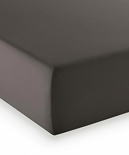 fleuresse Premium Jersey-Elasthan Spannbettlaken - alle Größen und viele Farben - Comfort 100x200 cm Anthrazit von fleuresse