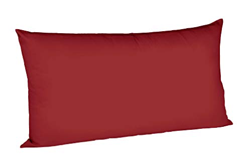 fleuresse 9200 Colours Interlock Jersey Kissenbezug aus 100% Baumwolle, Oekotex Standard 100, 40 x 80 cm, rot von fleuresse