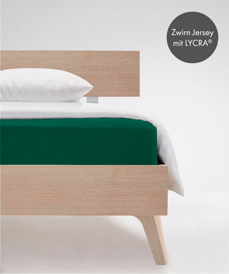 fleuresse Spannbettlaken Comfort, Jersey-Elasthan, Gummizug: rundum, (1 Stück), langlebig & bügelfrei,Perfekte Passform durch POWER-STRETCH von fleuresse