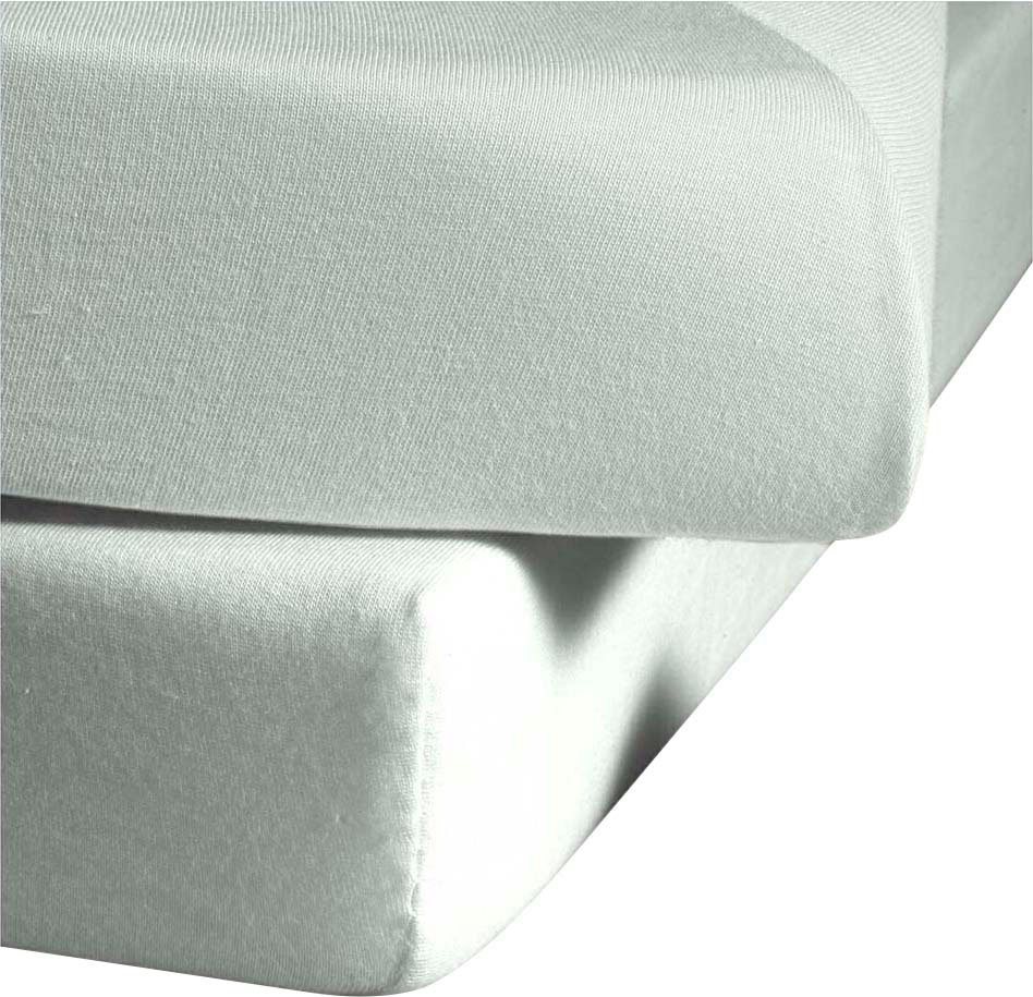 fleuresse Spannbettlaken Ines hochwertiger Jersey aus reiner Baumwolle, Jersey, Gummizug: rundum, (1 Stück), aus Baumwolle, für Matratzen bis 23 cm Höhe, Bettlaken, Spannbetttuch von fleuresse
