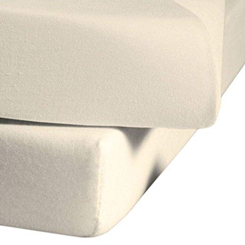 fleuresse Jenny C klassisches Jersey-Spannlaken, 100% Baumwolle, mit praktischem Rundumgummi, Fb. Natur, Größe 100 x 220 cm, auch passend für 90 x 200 fleuresse Jenny C klassisches Jersey-Spannlaken, 100% Baumwolle, mit praktischem Rundumgummi, Fb. Natur, Größe 100 x 220 cm, auch passend für 90 x 200 von fleuresse