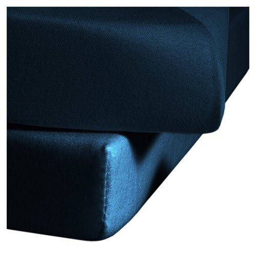 fleuresse Jenny C klassisches Jersey-Spannlaken, 100% Baumwolle, mit praktischem Rundumgummi, Fb. Nachtblau, Größe 150 x 200 cm, auch passend für 140/160 x 200 fleuresse Jenny C klassisches Jersey-Spannlaken, 100% Baumwolle, mit praktischem Rundumgummi, Fb. Nachtblau, Größe 150 x 200 cm, auch passend für 140/160 x 200 von fleuresse