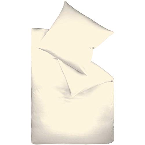 fleuresse Uni-Colours Bettwäsche-Set, Mako Satin, 100 Prozent Baumwolle, Fb. Creme, 240 x 220 cm fleuresse Uni-Colours Bettwäsche-Set, Mako Satin, 100 Prozent Baumwolle, Fb. Creme, 240 x 220 cm von fleuresse