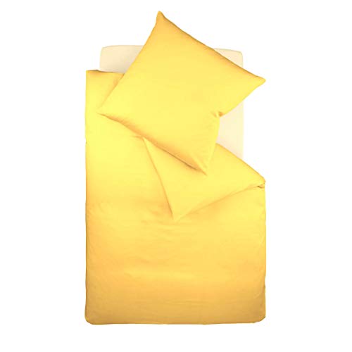 fleuresse Uni-Colours Bettwäsche-Set, Mako Satin, 100 Prozent Baumwolle, Fb. gelb, 240 x 220 cm fleuresse Uni-Colours Bettwäsche-Set, Mako Satin, 100 Prozent Baumwolle, Fb. gelb, 240 x 220 cm von fleuresse