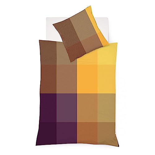 fleuresse gewebte Edelflanell Bettwäsche Lech Hamina Multicolor 1 Bettbezug 135 x 200 cm + 1 Kissenbezug 80 x 80 cm von fleuresse
