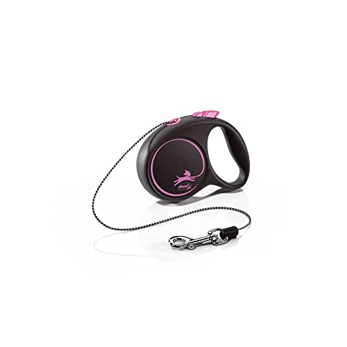 flexi® Black Design XS Seil 3 m schwarz/pink, Roll-Leine für Hunde bis 8 kg flexi® Black Design XS Seil 3 m schwarz/pink, Roll-Leine für Hunde bis 8 kg von flexi