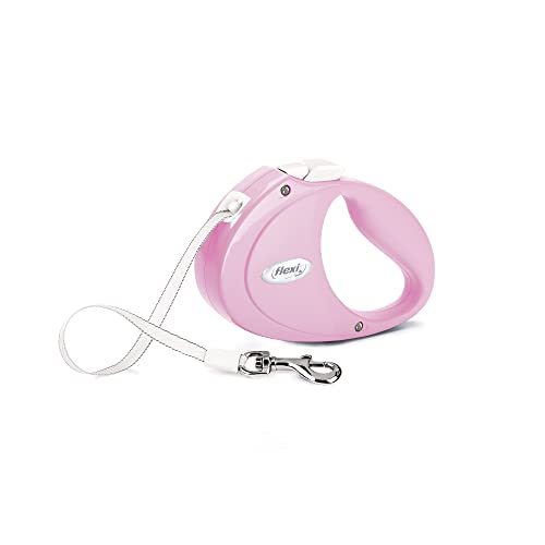 Flexi - PU00T2-251-RO Hundeleine, einziehbar, für Katzen, Puppy Tape, 2 m, Rosa von flexi