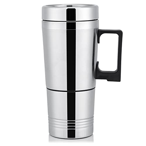 FLEXMAN 12V/24V 300ml Auto Elektrischer Kaffee Tee Wasser becher, Fahrzeug Heizung Trinkbecher Flasche für heißes Wasser, Kaffee, Milch, Tee (24V) von flexman