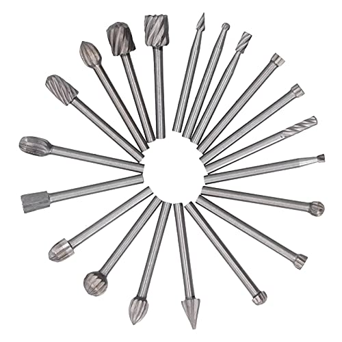 FLEXMAN 20Pcs Rotationsdatei, 3 mm Schaftendurchmesser Hochgeschwindigkeits Stahl Rotationsdatei DIY Schleifkopf Set Accessoire für Holzbearbeitung, Schnitzen und Polieren, Abkämme FLEXMAN 20Pcs Rotationsdatei, 3 mm Schaftendurchmesser Hochgeschwindigkeits Stahl Rotationsdatei DIY Schleifkopf Set Accessoire für Holzbearbeitung, Schnitzen und Polieren, Abkämme von flexman