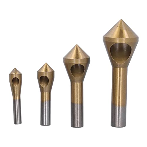 FLEXMAN 4PCS Countersink Bohrer, Hochgeschwindigkeits Stahl Pilot Ohne Stahl Ohne Abstand, 90 Grad Schandwerkwerkzeuge Bohrer Bit für Aluminiumteile, Eisenplatten, Kunststoffe FLEXMAN 4PCS Countersink Bohrer, Hochgeschwindigkeits Stahl Pilot Ohne Stahl Ohne Abstand, 90 Grad Schandwerkwerkzeuge Bohrer Bit für Aluminiumteile, Eisenplatten, Kunststoffe von flexman
