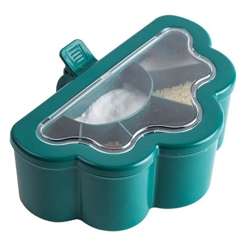 FLEXMAN 6 Grids Gewürzbox, Transparenter Deckel Multifunktionales Küchenglas Raumsparende Handheld Gewürzbox mit 6 Schaufeln für Küchensalzzucker Kochbehälter FLEXMAN 6 Grids Gewürzbox, Transparenter Deckel Multifunktionales Küchenglas Raumsparende Handheld Gewürzbox mit 6 Schaufeln für Küchensalzzucker Kochbehälter von flexman