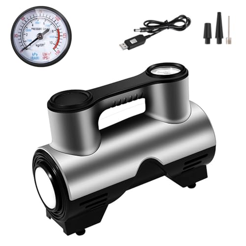 FLEXMAN Digital Car Tire Inflator Tragbarer Luftkompressor Auto Luftpumpe Reifen Reifenpumpe mit LED Licht Auto Off 3 Düsenluft Kompressor für Autofahrradmotorkugel (Wiederaufladbares Modell und FLEXMAN Digital Car Tire Inflator Tragbarer Luftkompressor Auto Luftpumpe Reifen Reifenpumpe mit LED Licht Auto Off 3 Düsenluft Kompressor für Autofahrradmotorkugel (Wiederaufladbares Modell und von flexman