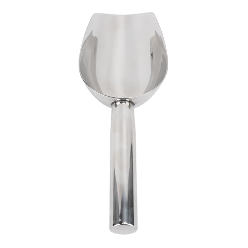 FLEXMAN Ice Scoop, 20,5 X 7 cm Multifunktional Edelstahl Verdickter Eisschugel, Einfaches Design Lebensmittel Schaufel, Küchenwerkzeug für Getreide, Mehl, Tee (Ohne Löcher) von flexman