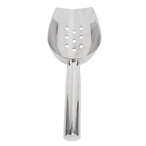FLEXMAN Ice Scoop, 20,5 X 7 cm Multifunktional Edelstahl Verdickter Eisschugel, Einfaches Design Lebensmittel Schaufel, Küchenwerkzeug für Getreide, Mehl, Tee (mit Löchern) von flexman