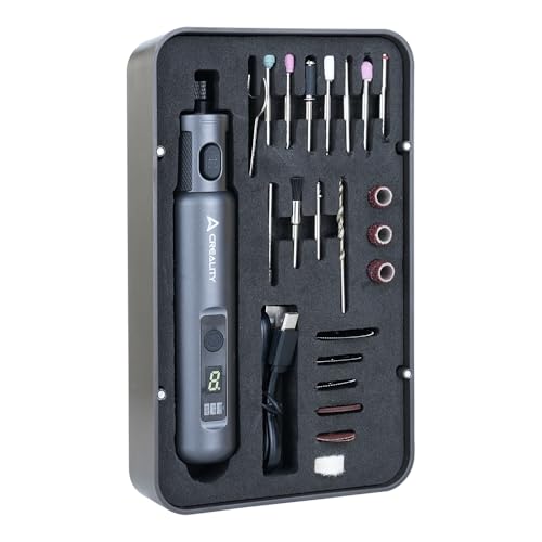 FLEXMAN Kabelless Rotationswerkzeuge Kit, 10000~18000 U/Min 6 Variable Geschwindigkeiten Multi Stromschnitzwerkzeuge mit 24 Pcs Bohrbits Box Speicher von flexman