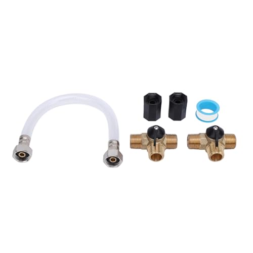 FLEXMAN RV Wasser Heizung Bypass Kit, 12 Zoll Verstärkter Schlauch 2X1/2 NPT Messing Abschlag Ventile Rohr Verschraubungen Abdichtung Band Set FLEXMAN RV Wasser Heizung Bypass Kit, 12 Zoll Verstärkter Schlauch 2X1/2 NPT Messing Abschlag Ventile Rohr Verschraubungen Abdichtung Band Set von flexman
