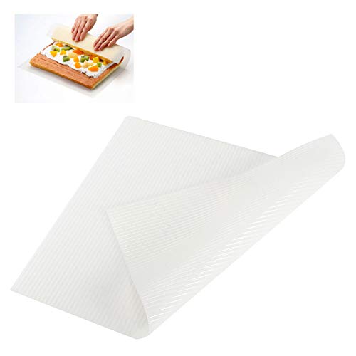 FLEXMAN Sushi Maker, 35X30 cm Non Stick Wiederverwendbares Silikon Sushi Rolling Matte Küchenzubehör für Ofenmatten, Sushi Matten, Omeletts, Kuchenrollen, Reiskugeln, Gemüsebrötche von flexman