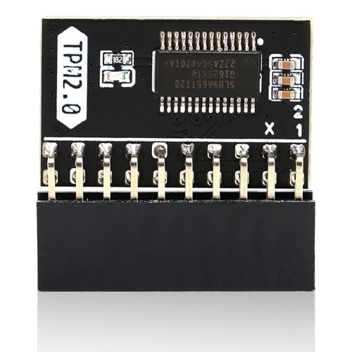 FLEXMAN Verschlüsselungssicherheitsmodul, PCB 20Pin Modul Motherboard, 2,54 mm Rastermaß Sicherheitsplatine, TPM 2.0 Verschlüsselungs Sicherheitsmodul, 2X10p TPM Speichermodul von flexman