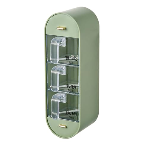 FLEXMAN Wandmontage Gewürzglas, 3 Layer Selbstklebstoff Clear Gewürzbox, Vielseitige Raumsparende Gewürztes Jar Lagerbehälter für die Aufbewahrung von Salzzucker FLEXMAN Wandmontage Gewürzglas, 3 Layer Selbstklebstoff Clear Gewürzbox, Vielseitige Raumsparende Gewürztes Jar Lagerbehälter für die Aufbewahrung von Salzzucker von flexman