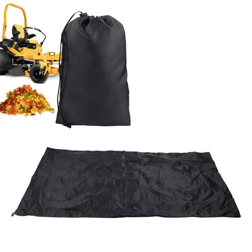 flexman Lawn Tractor Blattbeutel, 210D Oxford Stoff Gartenblatt Grasfängerbeutel 244X142 cm Rasenmäherblattbeutel mit Großer Kapazität für Blätter, Grasabschnitte, Trümmer von flexman