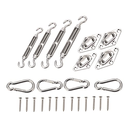 flexman Markise Befestigungsset, Edelstahl Sun Shade Segel Hardware Kit Spannschloss Spring Hook Markisenfixes Accessoire für Innenhöfe, Rasenflächen, Gärten, Dächer flexman Markise Befestigungsset, Edelstahl Sun Shade Segel Hardware Kit Spannschloss Spring Hook Markisenfixes Accessoire für Innenhöfe, Rasenflächen, Gärten, Dächer von flexman