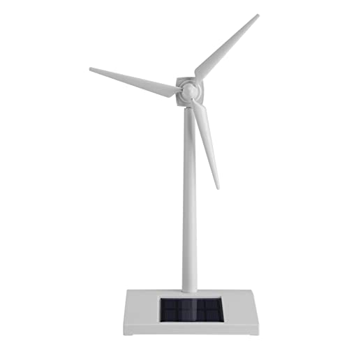 flexman Mini Solar Windmühle, ABS Weißes Mini Solarenergie Windmühlen Spielzeug, Desktop Windturbinen Spielzeug, Heimdekoration, Windmühle, Garten Schreibtisch Ornament von flexman