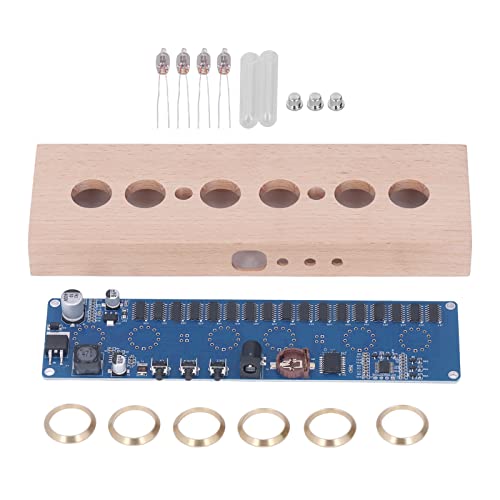 flexman Nixie Röhrenuhr Bausatz, Mehrfarbig, 12 24 Stunden Anzeige, IN14 Leuchtende Röhrenuhr Bausatz mit Automatischer Abschaltfunktion von flexman