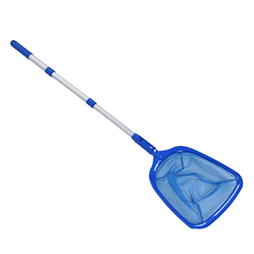 flexman Pool Skimmer NET, Länge Einstellbarer Pool Handblatt Skimmer Net mit Abnehmbarem Verlängerungsstange, Tiefes Ultra Feinem Netznetzbeutelkorb Zum Reinigen von Blattdebrieren von flexman