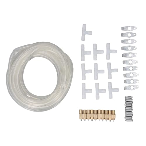 flexman Rabbit Water Nippel Trinker, 5M Länge 8mm Kaliber Transparent Wasserschlauch Alle Kupfer Automatischen Kaninchen Watering Kit für Geflügelratten Hasentrinker von flexman